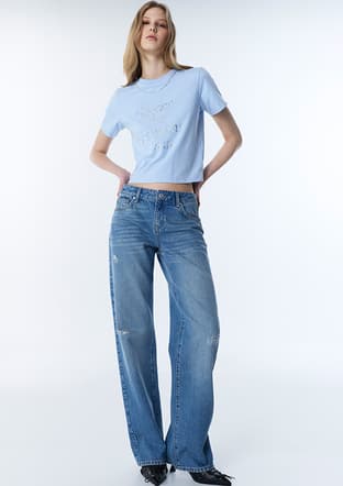 Ts1260018037 Kadın Lacivert Jean Pantolon - 1