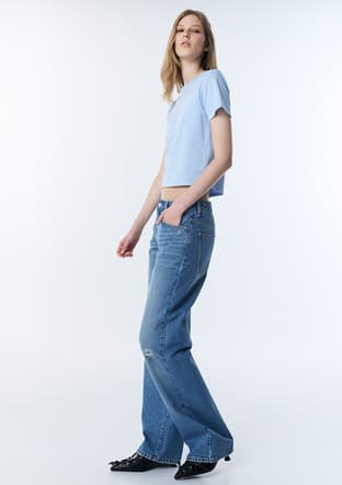 Ts1260018037 Kadın Lacivert Jean Pantolon - 2