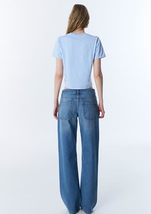 Ts1260018037 Kadın Lacivert Jean Pantolon - 3