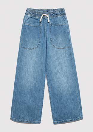 M7010405-A3047 Kız Çocuk Çok Renkli Jean Pantolon - 1
