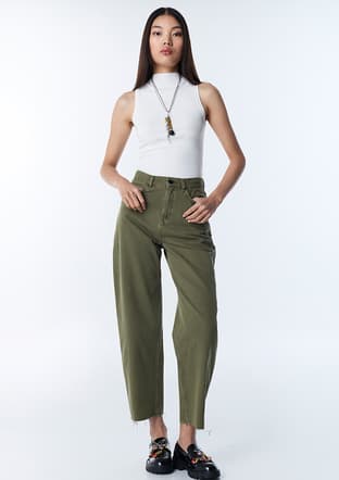 Ts1260018033 Kadın Yeşil Jean Pantolon - 1