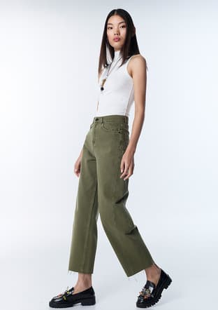 Ts1260018033 Kadın Yeşil Jean Pantolon - 2