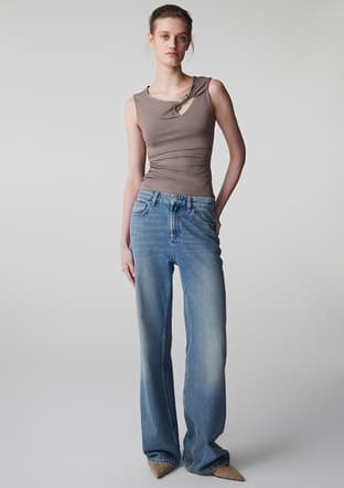 Is1260070063 Kadın Bej Basic T-shirt - 2