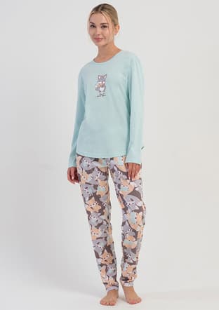 5040453842 Kadın Yeşil Pijama - 1