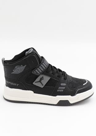 King Uzun Flt Unisex Çocuk Siyah Sneaker - 1