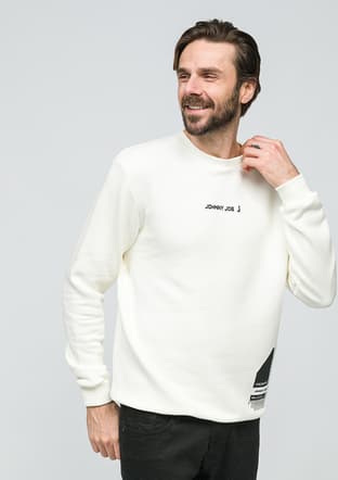 Joe53330 Erkek Beyaz Sweatshirt - 2