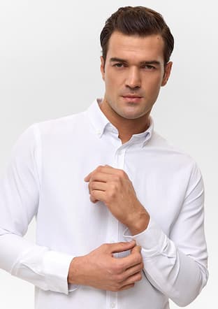 Gm2025500482 Erkek Beyaz Gömlek - 3