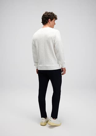 Em623 Erkek Beyaz Sweatshirt - 2