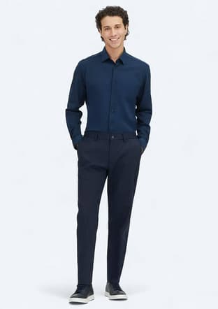 Pant-3553 Erkek Lacivert Pantolon - 1