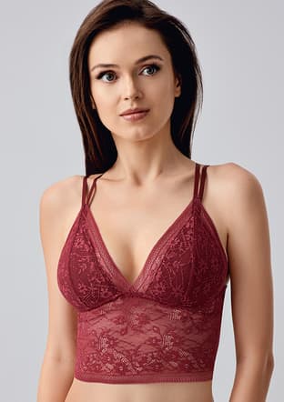 3383290000 Kadın Bordo Bralet - 1