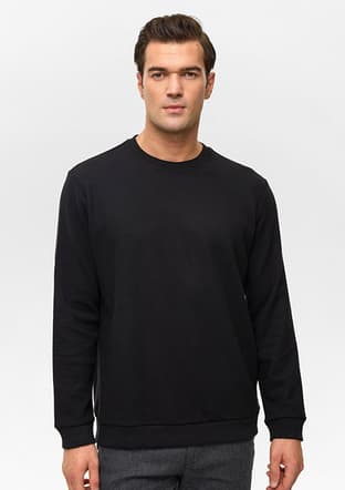 Sw2013700013 Erkek Siyah Sweatshirt - 1