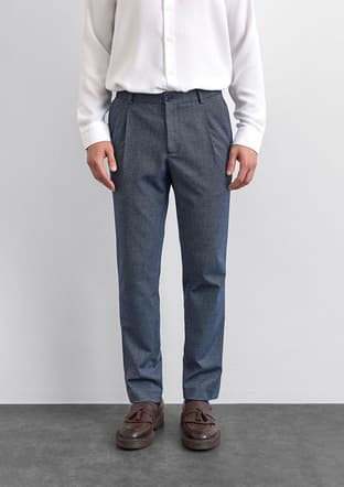 B35W33001 Erkek Lacivert Pantolon - 2