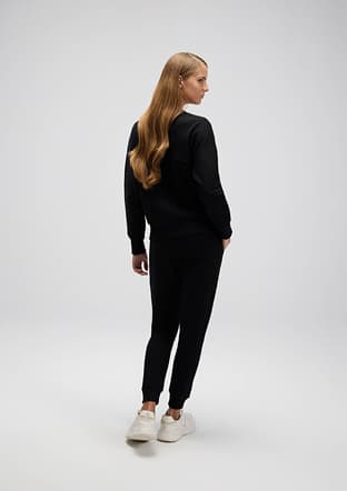 Ef567 Kadın Siyah Sweatshirt - 2