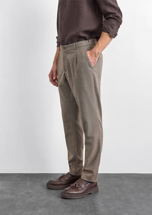 B35W33001 Erkek Kahverengi Pantolon - 2