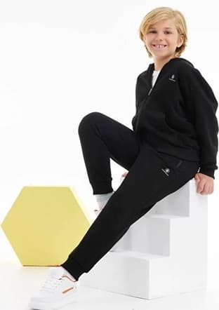 A10205521010010 Erkek Çocuk Siyah Sweatshirt - 3