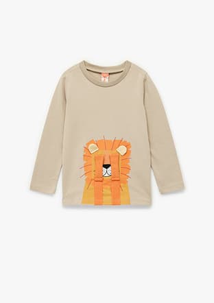 6Wmb10009Tk Erkek Bebek Bej Uzun Kol T-shirt - 1