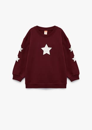6Wmg10079Ak Kız Bebek Bordo Sweatshirt - 1