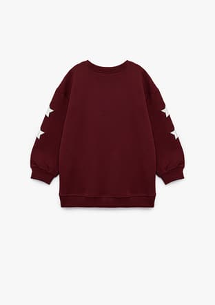 6Wmg10079Ak Kız Bebek Bordo Sweatshirt - 2