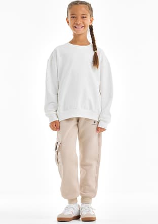 A10205520410010 Erkek Çocuk Beyaz Sweatshirt - 2