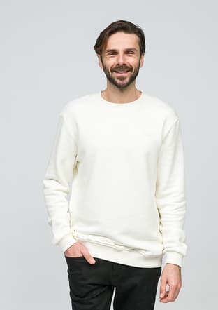 Joe54250 Erkek Beyaz Sweatshirt - 1
