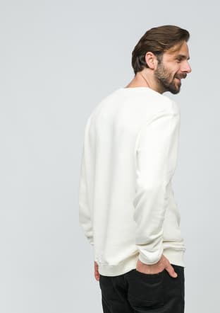 Joe54250 Erkek Beyaz Sweatshirt - 3
