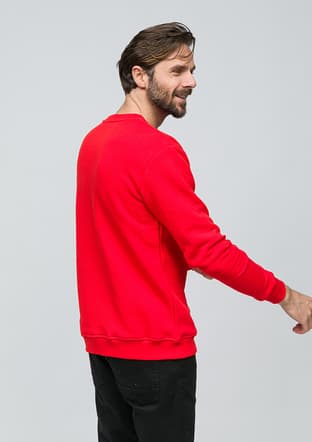 Joe54250 Erkek Kırmızı Sweatshirt - 2