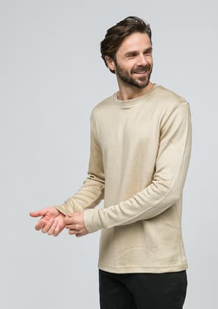 Joe53100 Erkek Bej Sweatshirt - 2