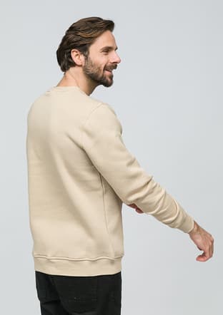 Joe56150 Erkek Bej Sweatshirt - 3