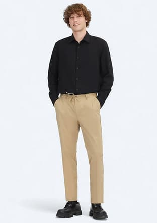 Pant-3670 Erkek Bej Pantolon - 1