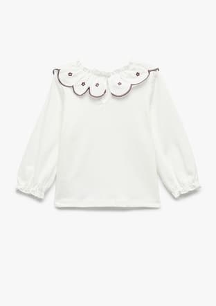 6Wmg10090Ak Kız Çocuk Beyaz Uzun Kol T-shirt - 2