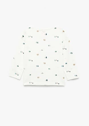 6Wmb10019Tk Erkek Bebek Beyaz Uzun Kol T-shirt - 2