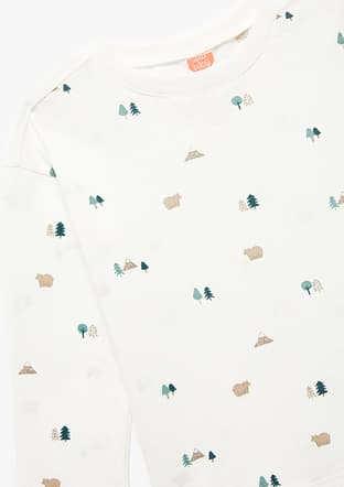 6Wmb10019Tk Erkek Bebek Beyaz Uzun Kol T-shirt - 3