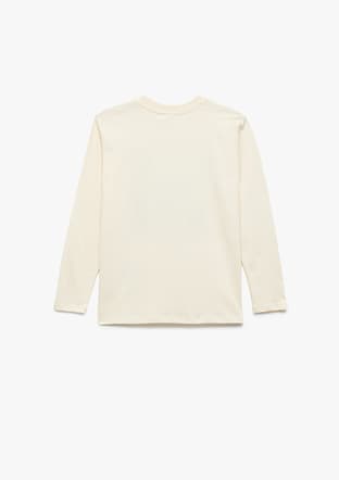 6Wkb10065Tk Erkek Çocuk Bej Uzun Kol T-shirt - 2