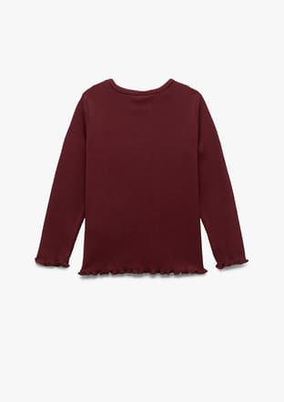 6Wmg10098Ak Kız Bebek Bordo Uzun Kol T-shirt - 2