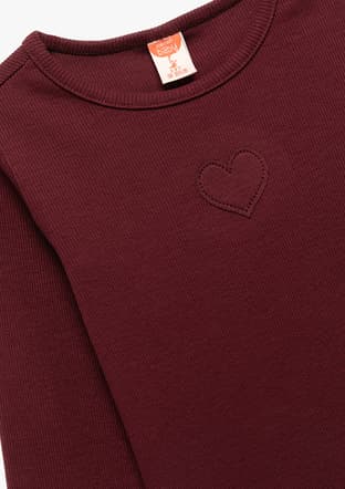 6Wmg10098Ak Kız Bebek Bordo Uzun Kol T-shirt - 3