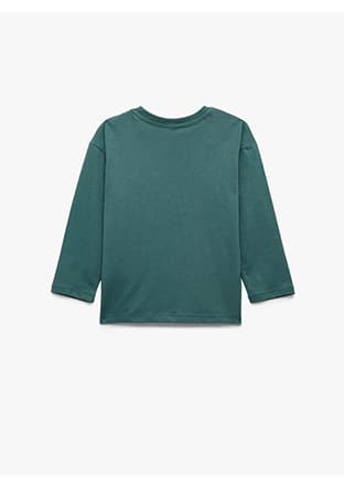 6Wmb10020Tk Erkek Bebek Yeşil Uzun Kol T-shirt - 2