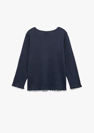 6Wmg10032Ak Kız Çocuk Lacivert Uzun Kol T-shirt - 2