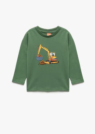 6Wmb10008Tk Erkek Çocuk Yeşil Uzun Kol T-shirt - 1