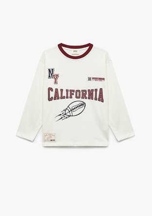 6Wkb10165Tk Erkek Çocuk Beyaz Uzun Kol T-shirt - 1