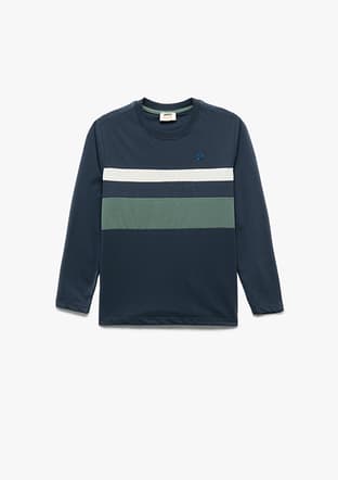 6Wkb10070Tk Erkek Çocuk Lacivert Uzun Kol T-shirt - 1