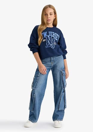 E8894A8Dfb Kız Çocuk Çok Renkli Sweatshirt - 2