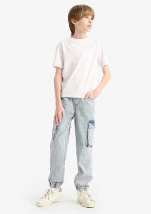 K1687A6Ydvh4 Erkek Çocuk Beyaz Kısa Kol T-shirt - 1