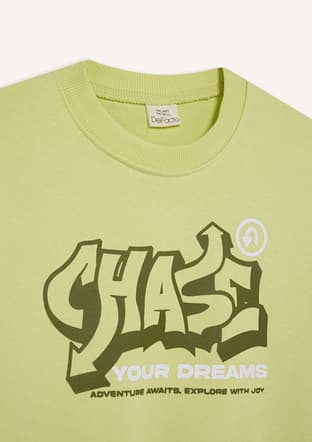 F2840A8Dfa Erkek Çocuk Yeşil Sweatshirt - 1