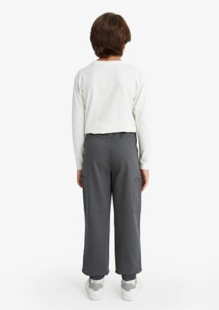F2477A8Dfa Erkek Çocuk Gri Pantolon - 3
