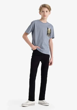 F3769A8Dfa Erkek Çocuk Gri Kısa Kol T-shirt - 2