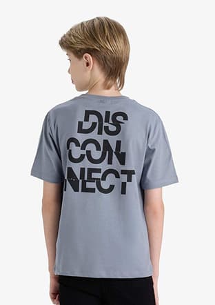 F3769A8Dfa Erkek Çocuk Gri Kısa Kol T-shirt - 3