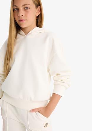 F0008A8Dfc1 Kız Çocuk Beyaz Sweatshirt - 3