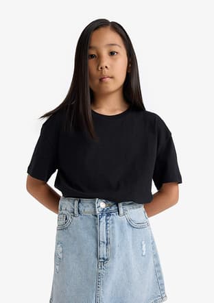 E6493A8Xb Kız Çocuk Siyah Kısa Kol T-shirt - 3
