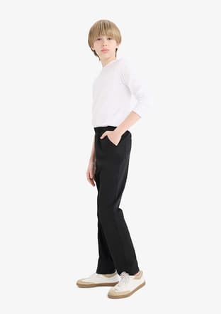 T8850A6Dfa1 Erkek Çocuk Siyah Pantolon - 2