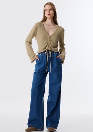 Tw6250003131 Kadın Lacivert Pantolon - 1
